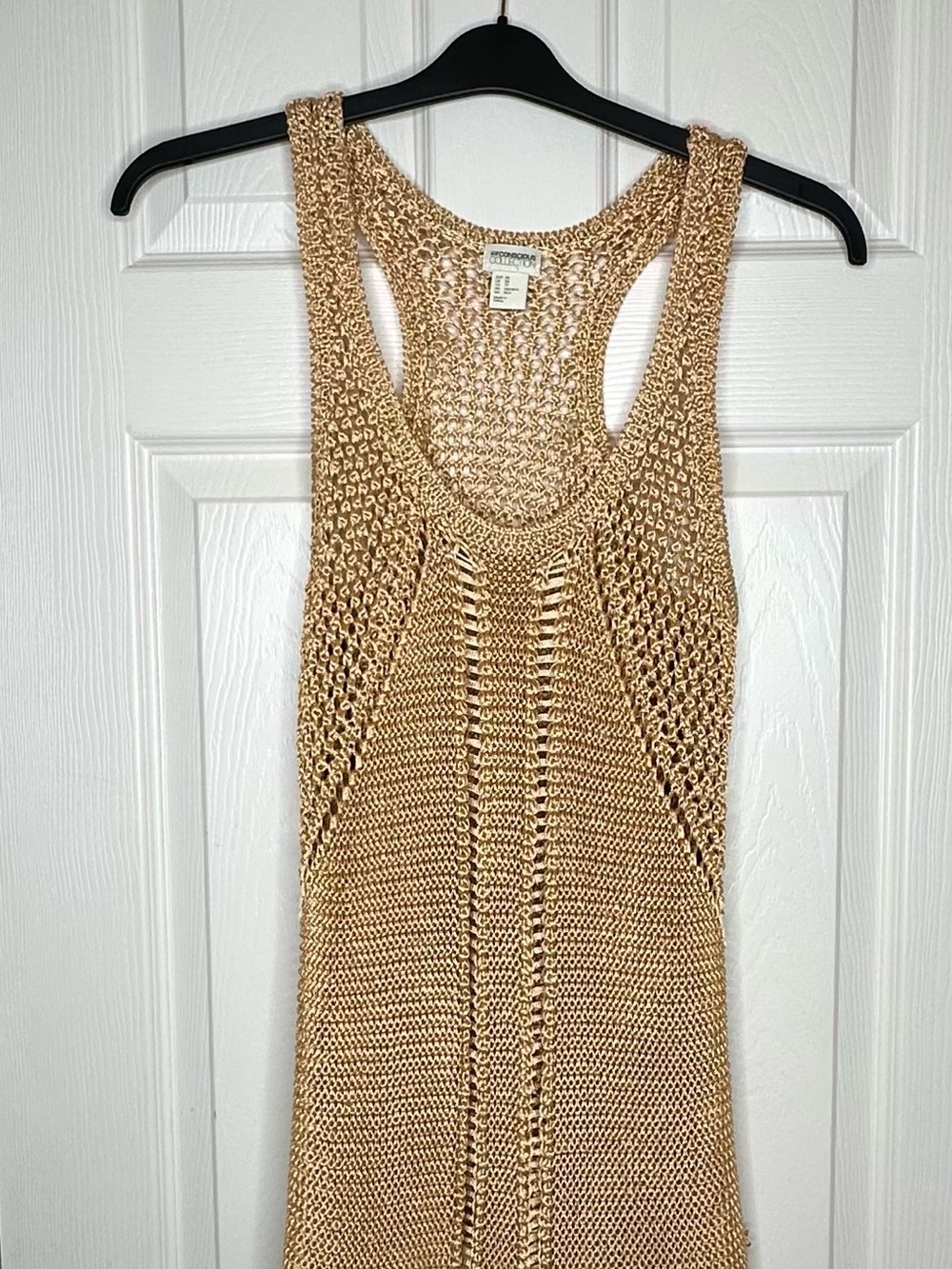 H&M Gold Crochet Racerback Tank